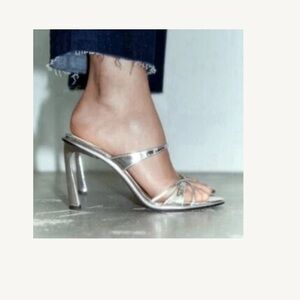 Elegant Silver Women's Heels